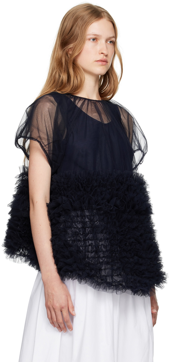 Molly Goddard Navy Rudi Top