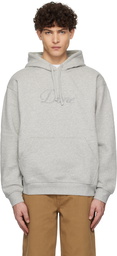 Dime Gray Cursive Logo Hoodie