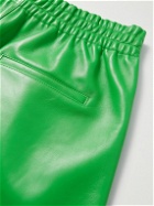 Bottega Veneta - Wide-Leg Leather Shorts - Green