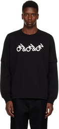 sacai Black On & On & On Long Sleeve T-Shirt