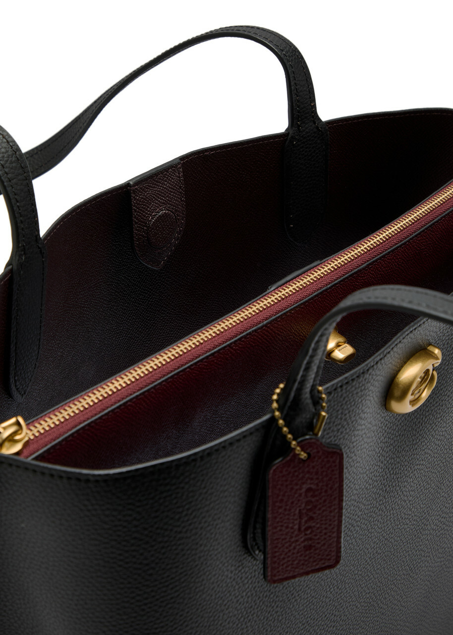 Coach Willow Pebbled Leather Tote bag - Black - One Size