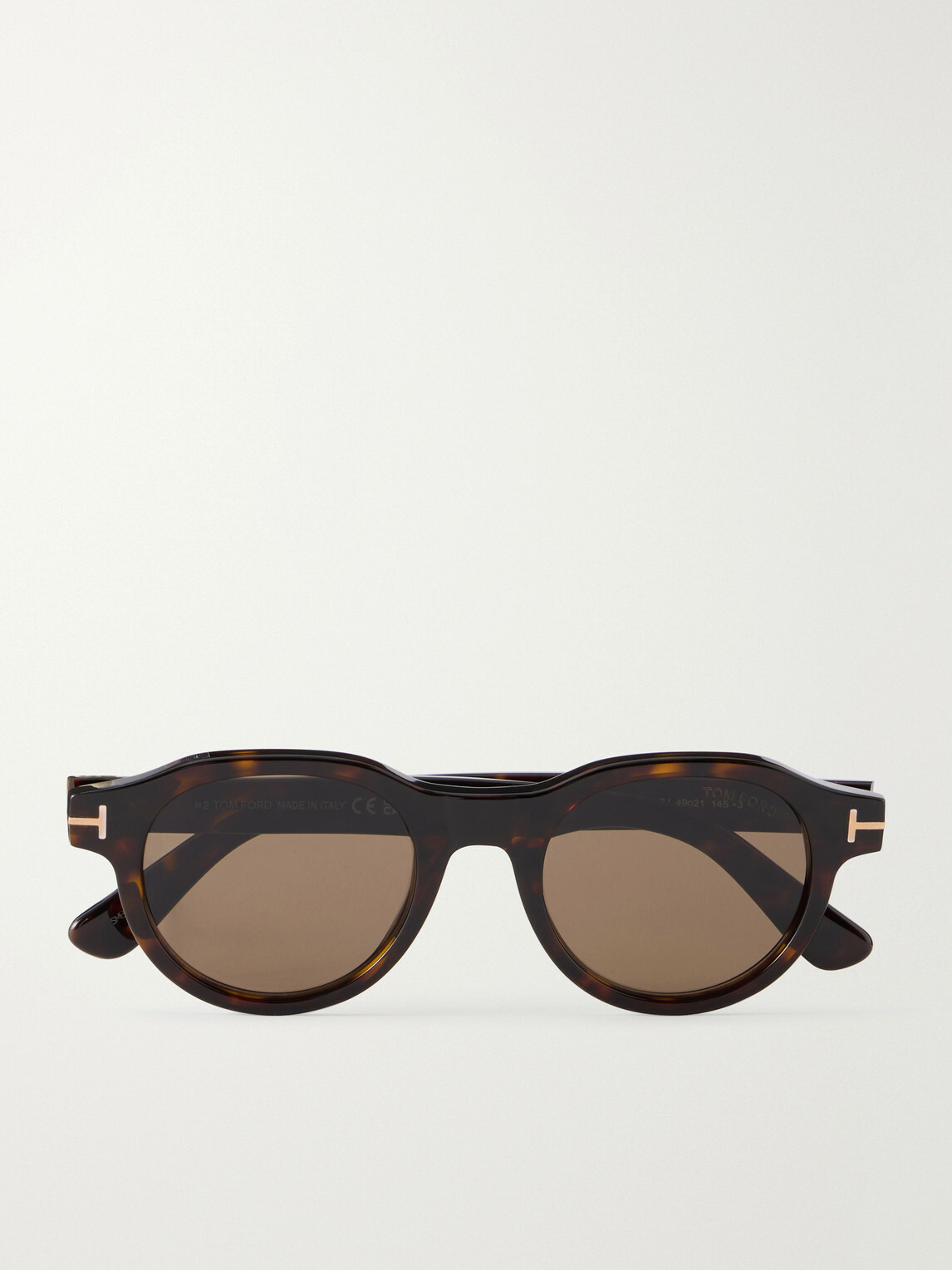 TOM FORD - Round-Frame Tortoiseshell Acetate Sunglasses - Black