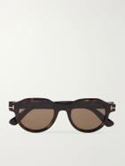 TOM FORD - Round-Frame Tortoiseshell Acetate Sunglasses - Black