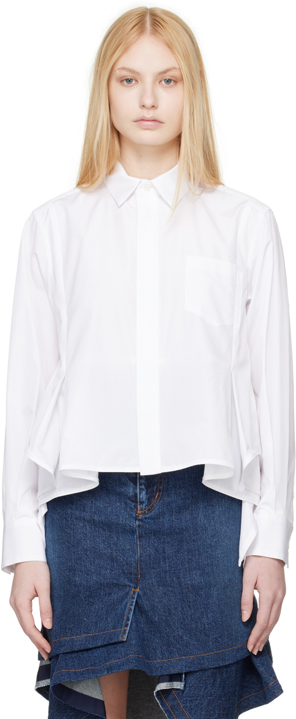 sacai White Handkerchief Hem Shirt Sacai