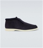 Loro Piana - Open Walk shearling-trimmed leather ankle boots