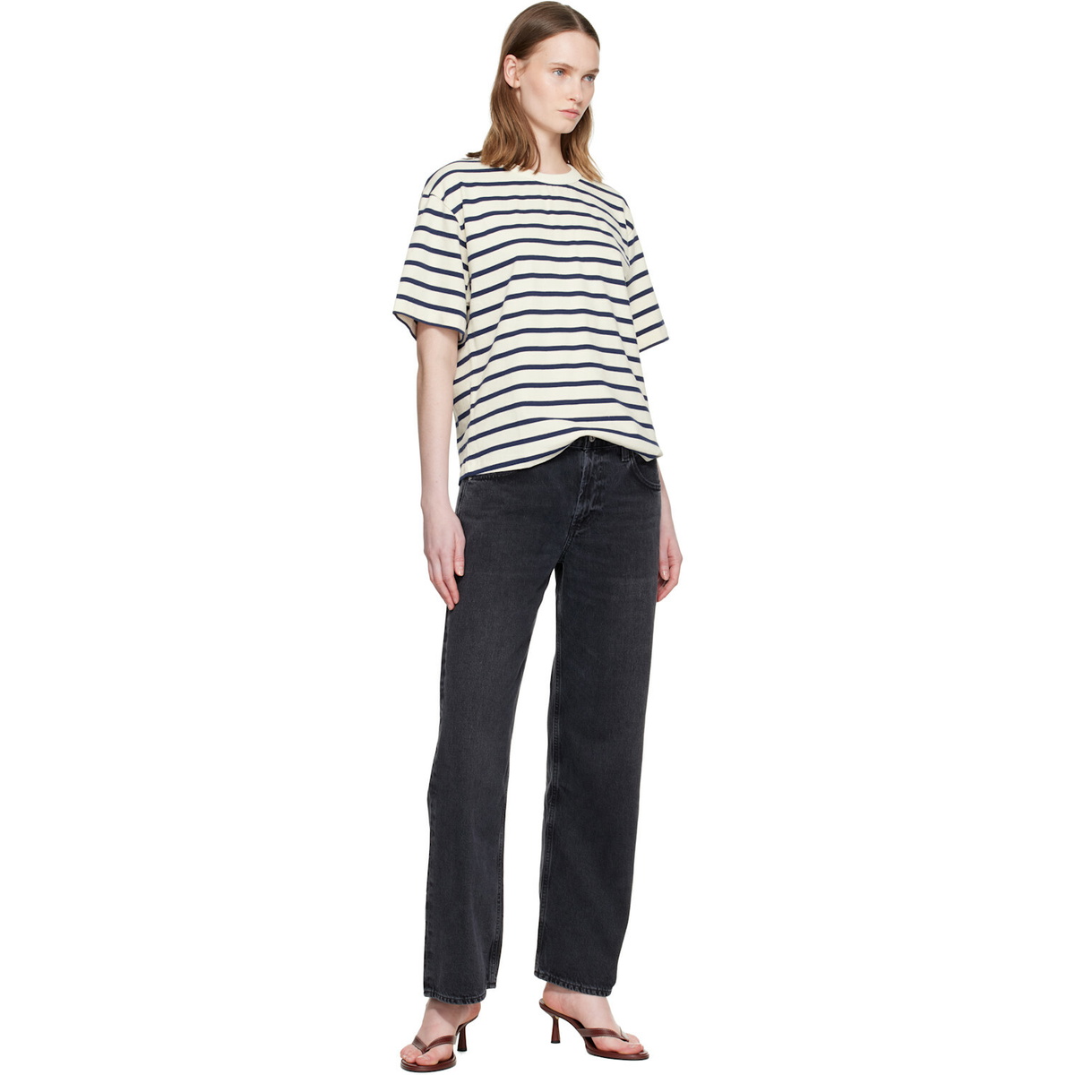 Citizens of Humanity Off-White & Navy Goldie T-shirt