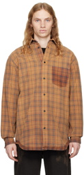 EGONlab Orange Tartan Overshirt
