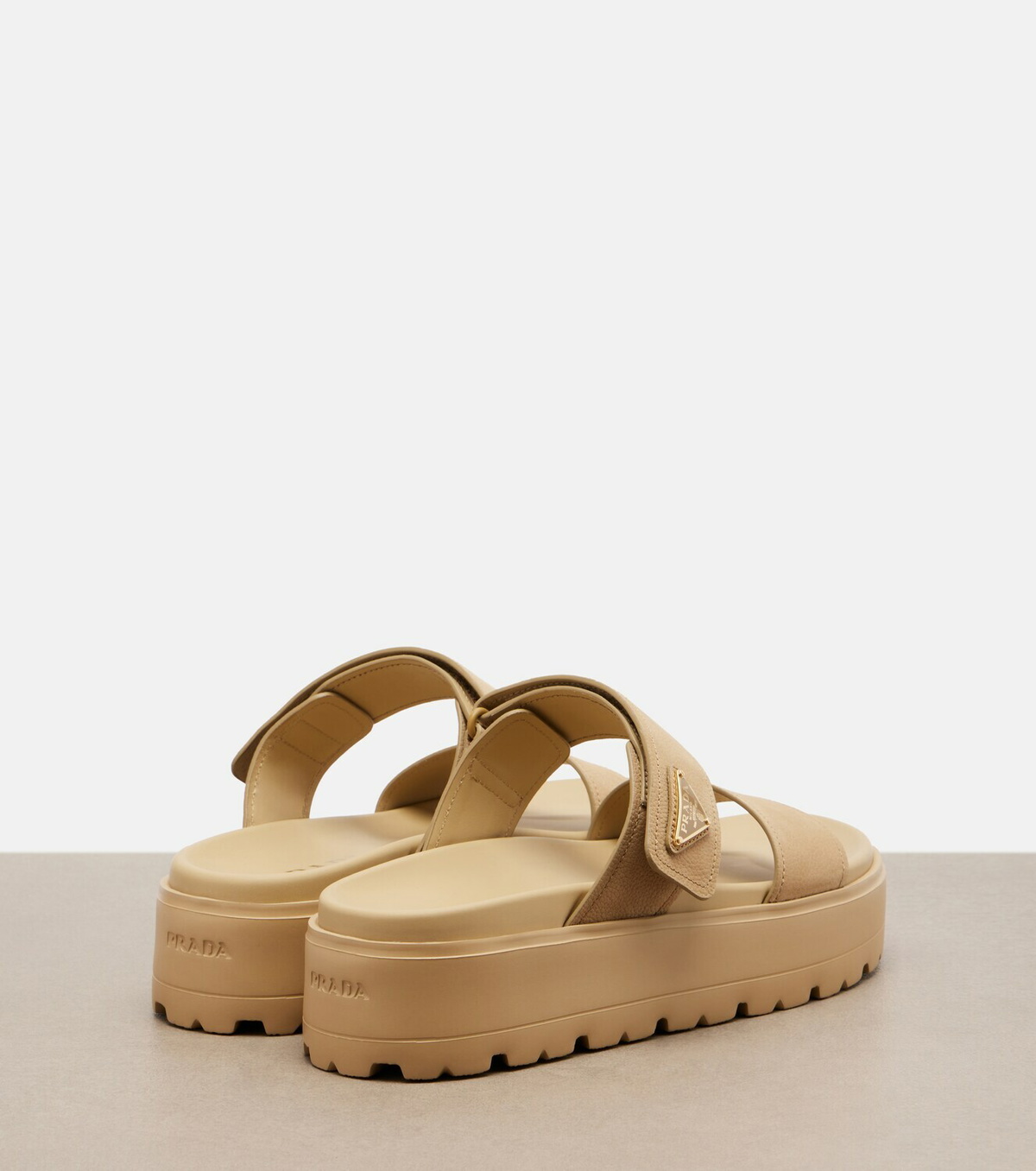Prada Leather platform sandals