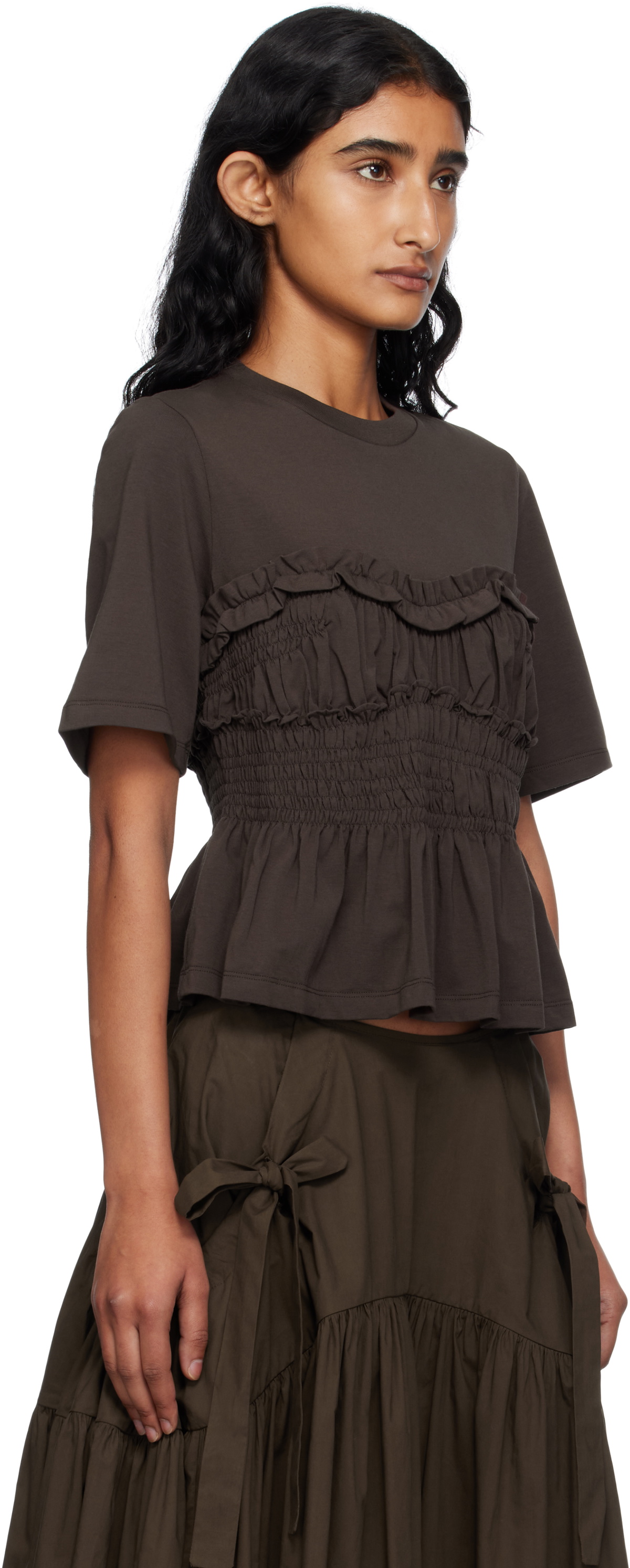 Cecilie Bahnsen Brown Vilde T-shirt