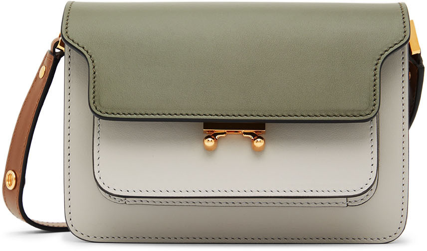 Marni Green & White Mini Trunk Shoulder Bag Marni
