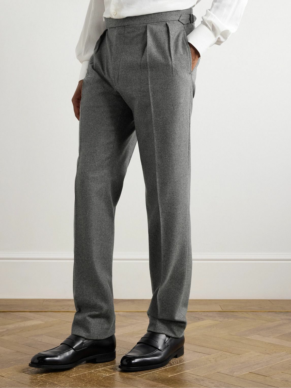 RALPH LAUREN PURPLE LABEL グレーフランネルスラックス RALPH LAUREN PURPLE LABEL グレーフランネルスラックス - メルカリ