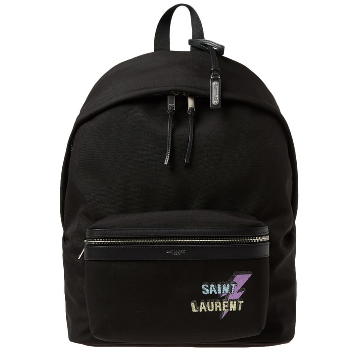 Photo: Saint Laurent Vintage Print Pocket City Backpack