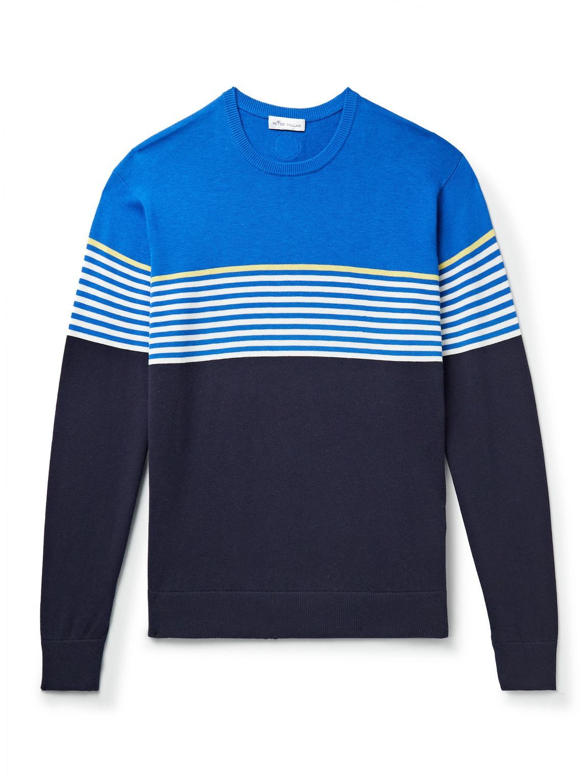 Peter Millar - Crown Cotton-Blend Piqué Half-Zip Sweatshirt - Blue Peter  Millar