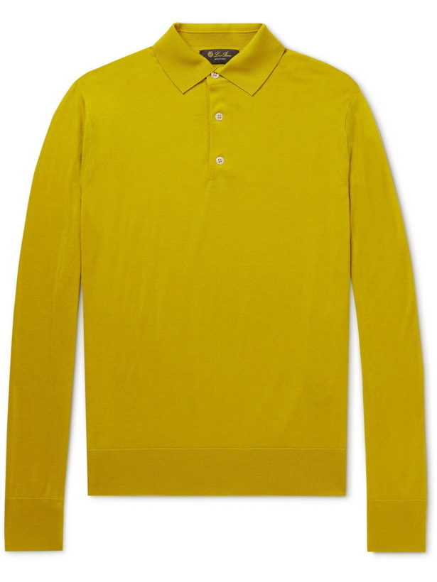 Photo: Loro Piana - Slim-Fit Wish Virgin Wool Polo Shirt - Yellow