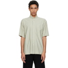 HOMME PLISSÉ ISSEY MIYAKE Green Stripe Jersey Shirt