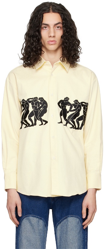 Photo: Carne Bollente SSENSE Exclusive Beige 101 Fornications Shirt