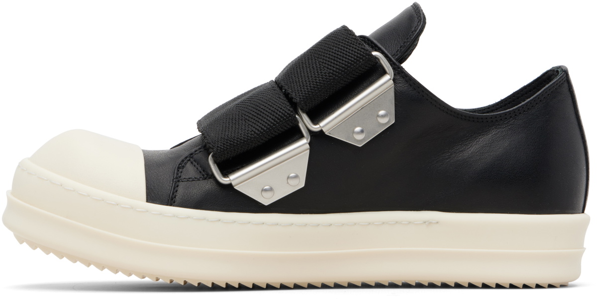 Rick Owens Black Temple Strap Low Sneakers