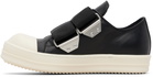 Rick Owens Black Temple Strap Low Sneakers
