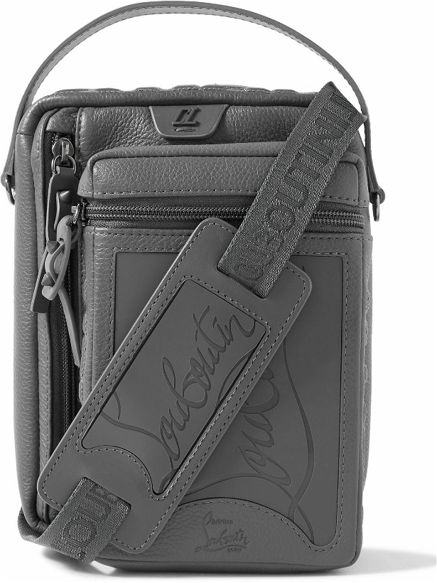 Photo: Christian Louboutin - Loubideal Rubber-Trimmed Full-Grain Leather Messenger Bag