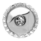 Burberry Silver and Black Bauhaus Bottle Cap Pin