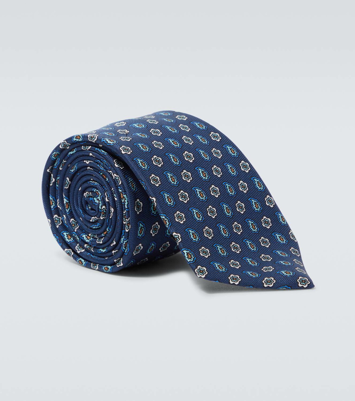 Kiton Printed silk tie