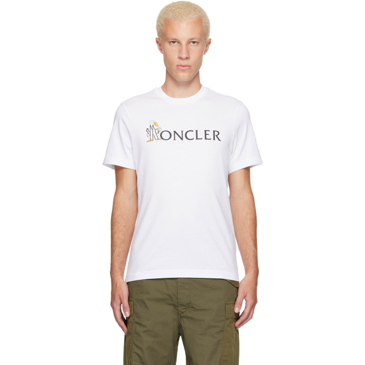 Photo: Moncler White Logo Cotton T-shirt
