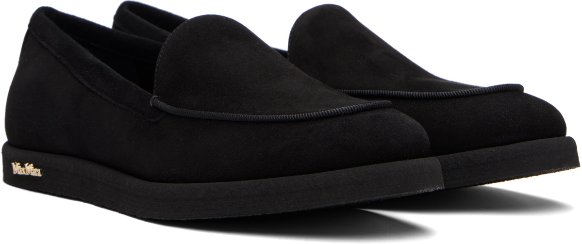 Max Mara Black Soft Moc Loafers