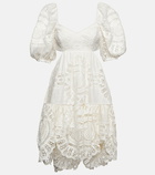 Zimmermann Vacay cutout cotton lace minidress