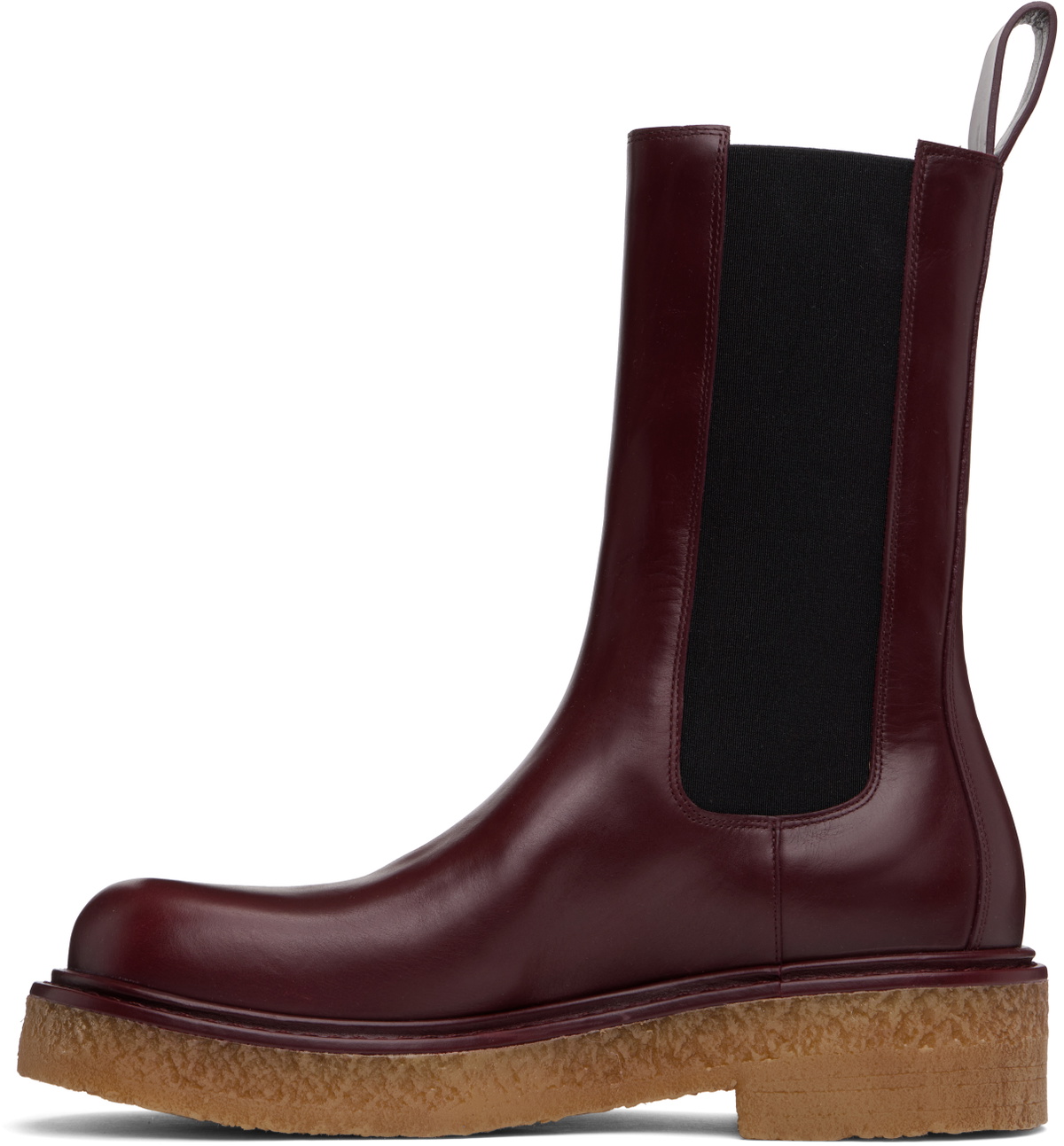 Bottega Veneta Burgundy Haddock Chelsea Boots