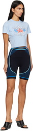 Casablanca Black & Navy Seamless Sport Shorts