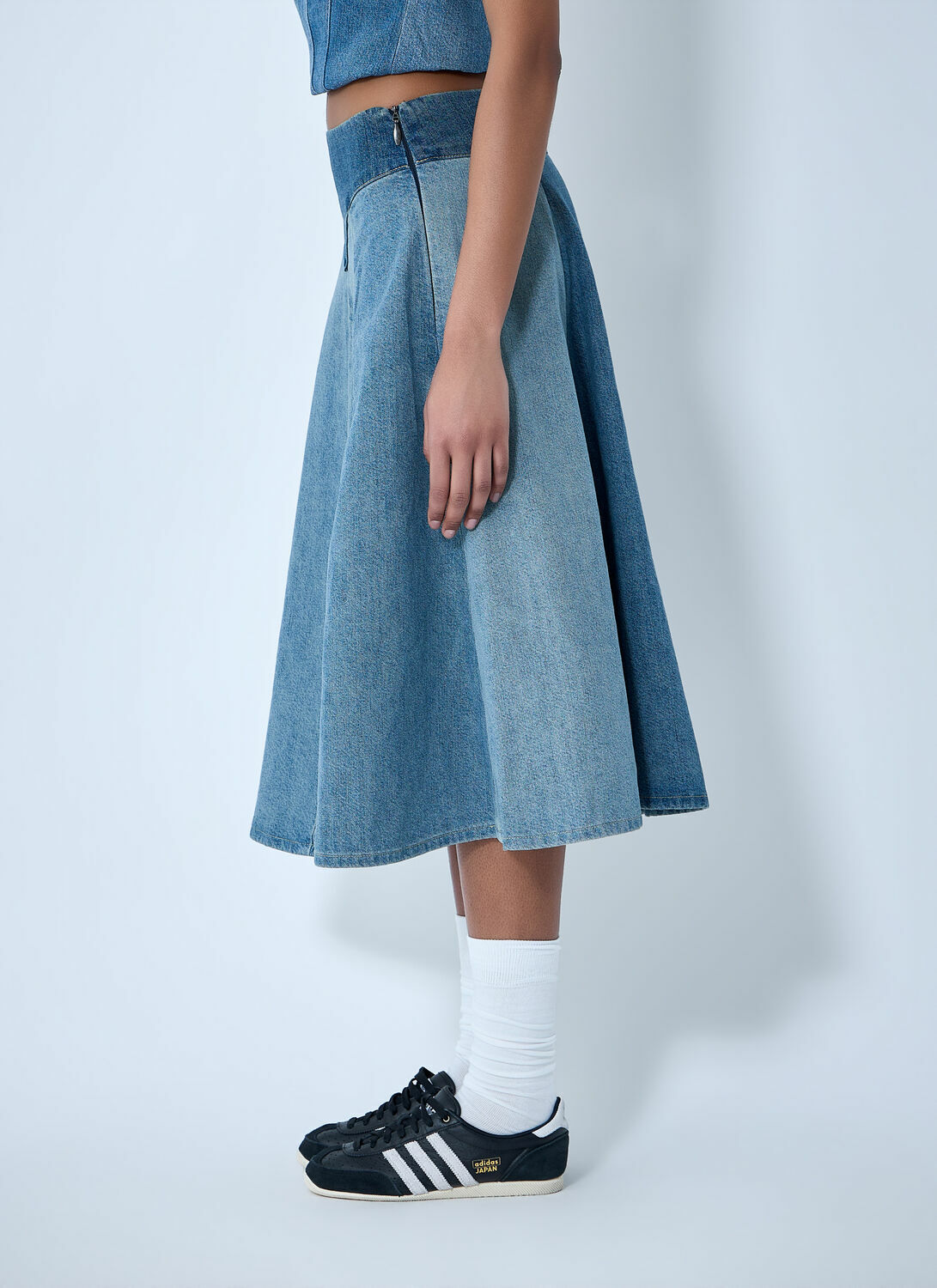 Levi's Paneled Denim Midi Skirt