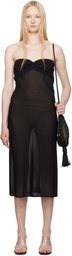 BELLE Black Lea Midi Dress