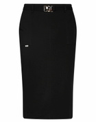 Jijil Womens Midi skirt in Black