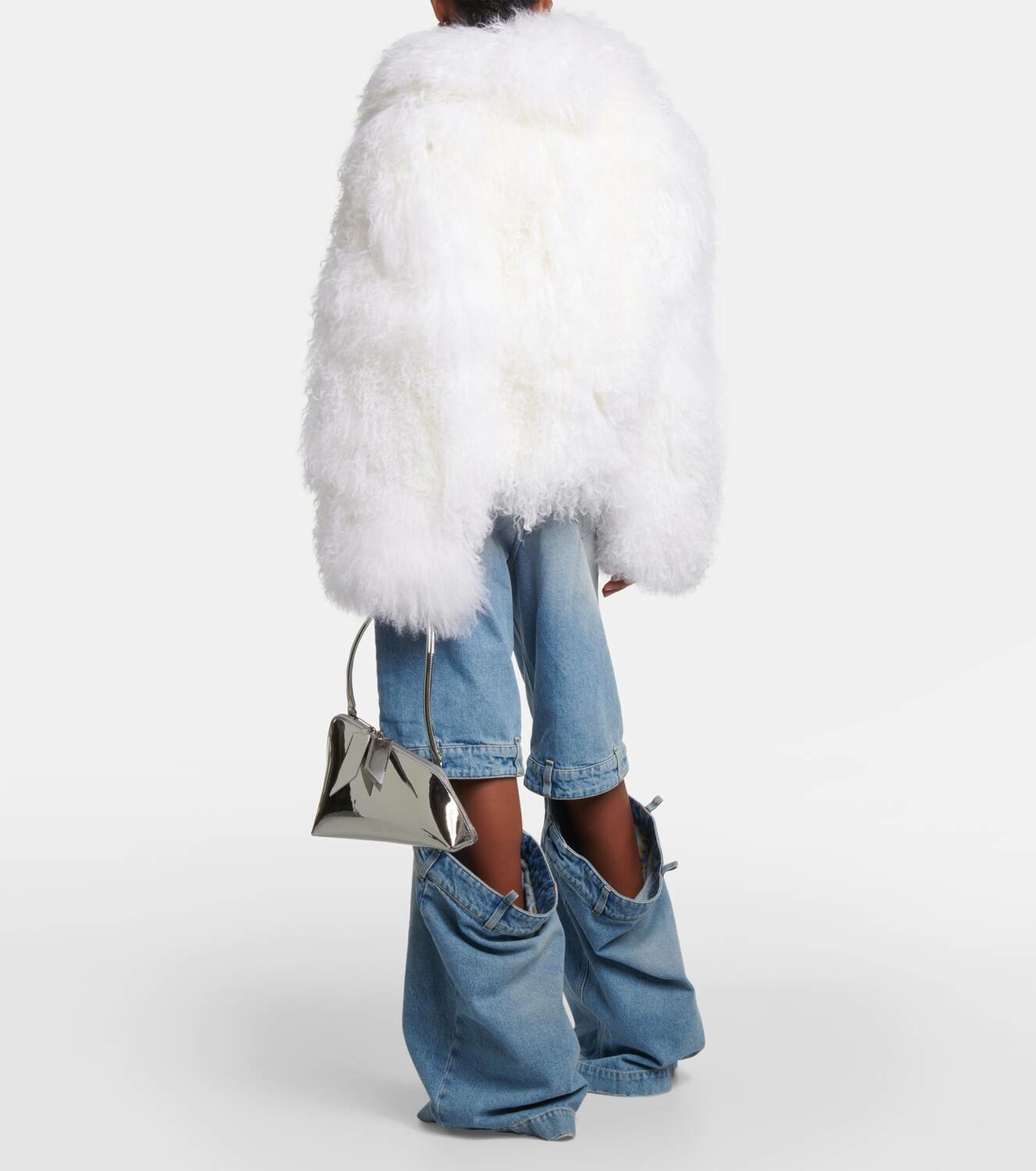 The Attico Faux fur cropped coat