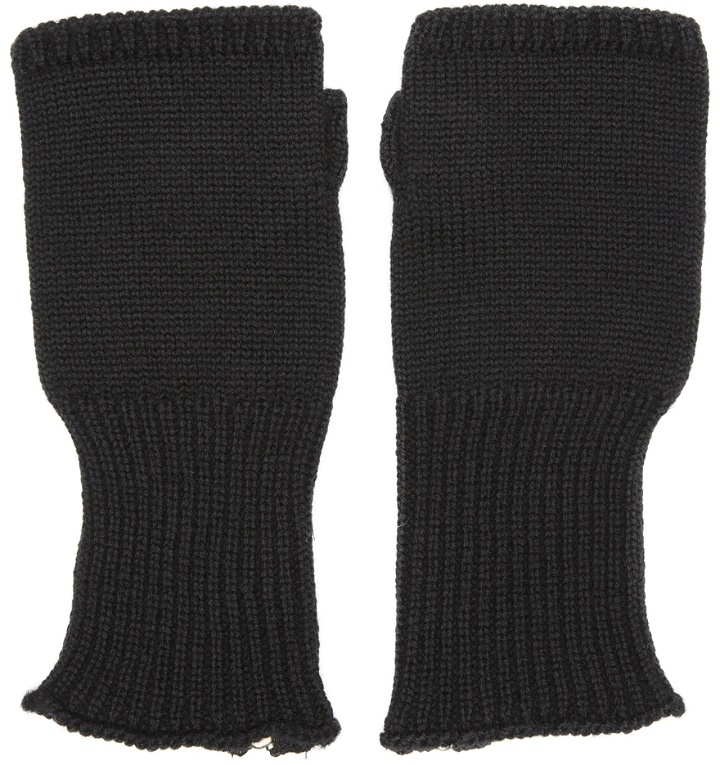 Photo: Yohji Yamamoto Black Open Finger Knit Gloves
