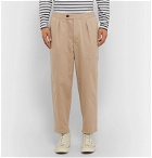 Barbour - White Label Tapered Cotton-Twill Drawstring Trousers - Neutrals