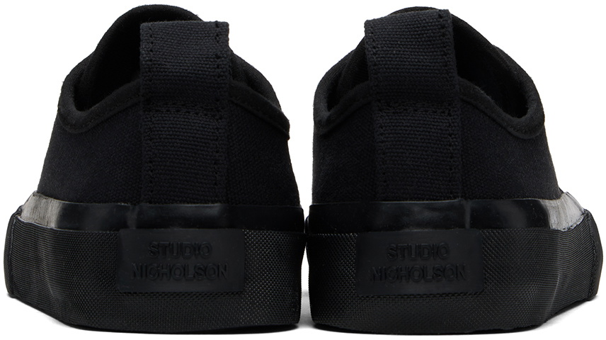 Studio Nicholson Navy Byrd Canvas Sneakers Studio Nicholson