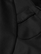 TOM FORD - Tasselled Piped Cashmere-Twill Robe - Black