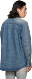 DRAE SSENSE Exclusive Blue Oversized Shirt