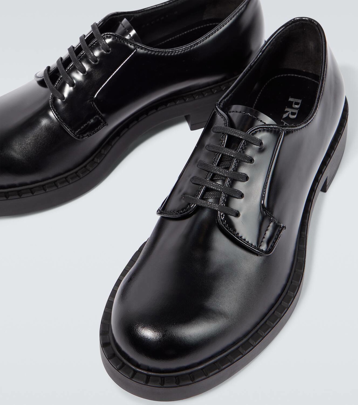 PRADA プラダ Prada Brushed leather Derby shoes Prada