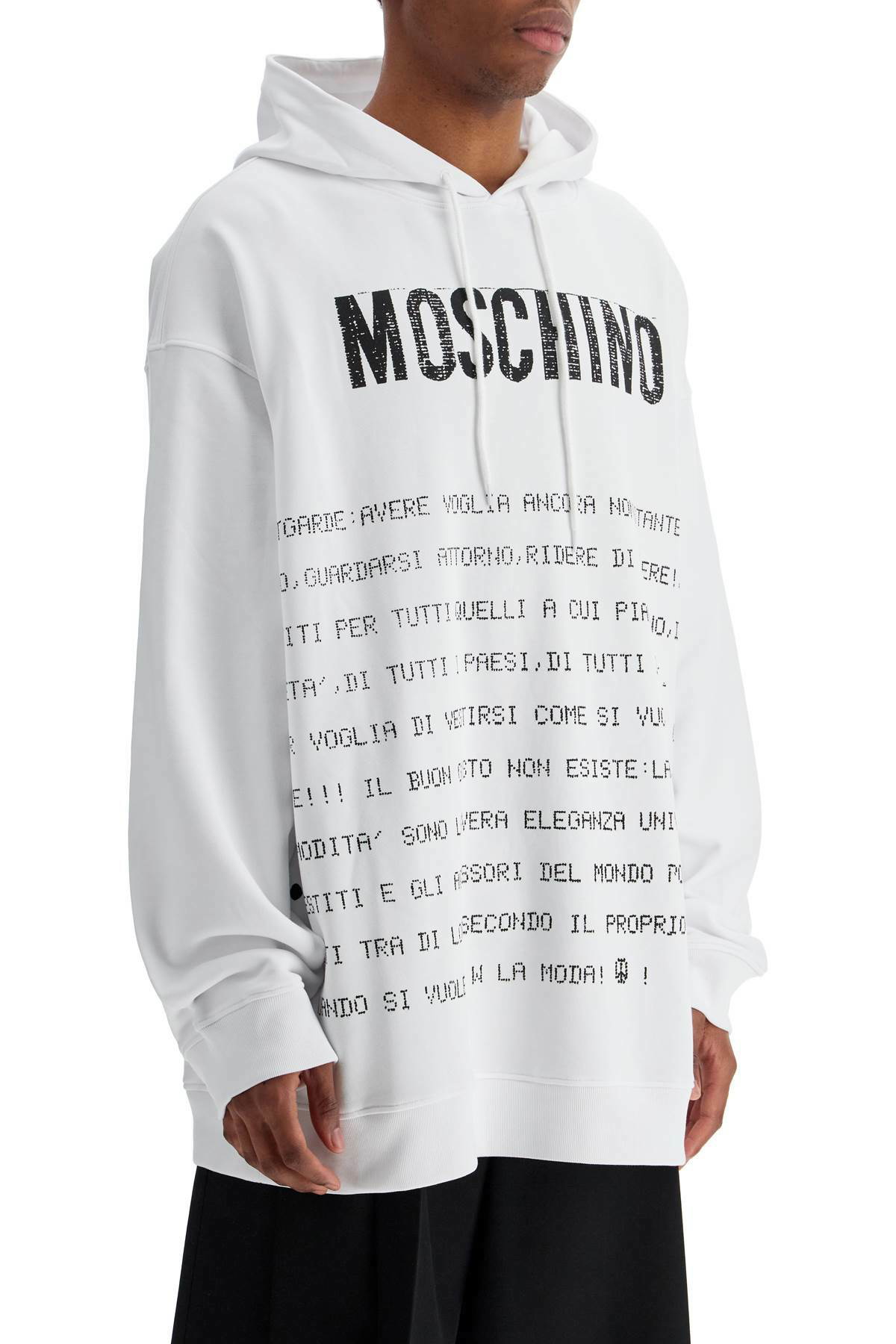 MOSCHINO hooded sweatshirt with letter White Moschino MOSCHINO hooded sweatshirt with letter White Moschino