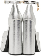 Versace Silver Medusa Aevitas Platform Heels