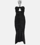 Alexandre Vauthier - Halterneck jersey midi dress