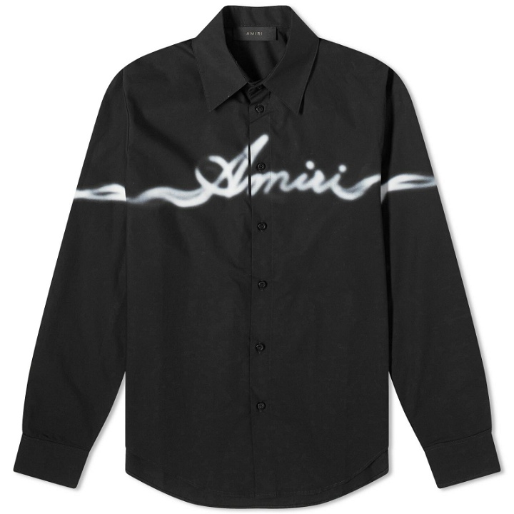 Photo: AMIRI Men's Smoke Logo Shirt in Black