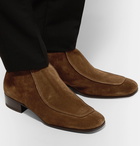 SAINT LAURENT - Miles Suede Boots - Brown