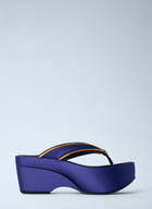Dries Van Noten Satin Platform Thong Sandals