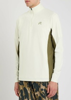 Malbon Santiago Logo Half-zip Stretch-jersey Mid-layer Jacket Cream