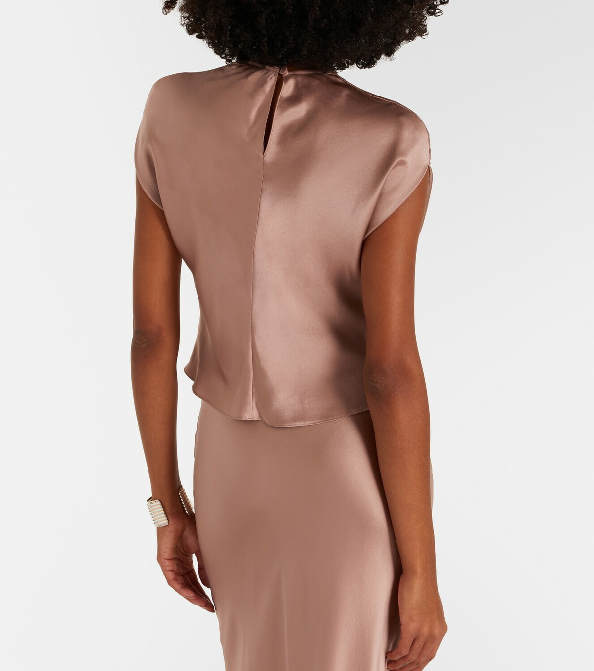 The Sei Draped silk satin top