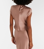 The Sei Draped silk satin top