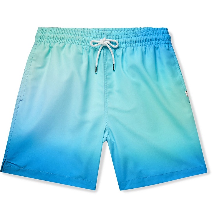 Photo: DEREK ROSE - Mid-Length Swim Shorts - Blue
